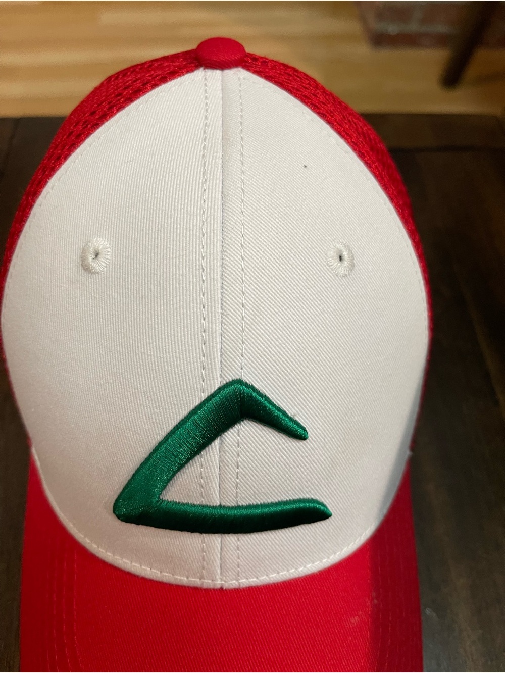 Red & White Snapback Embroidered 3D Puff Logo/Anime League Trainer Cosplay hat